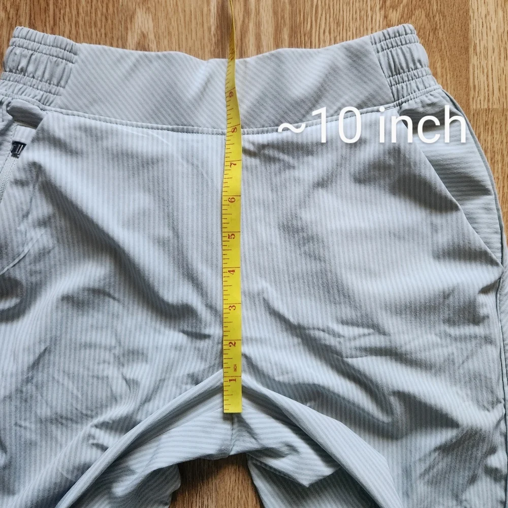 Athleta Striped Light Gray Joggers - Picture 9 of 10